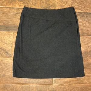 Black mini skirt with side slit